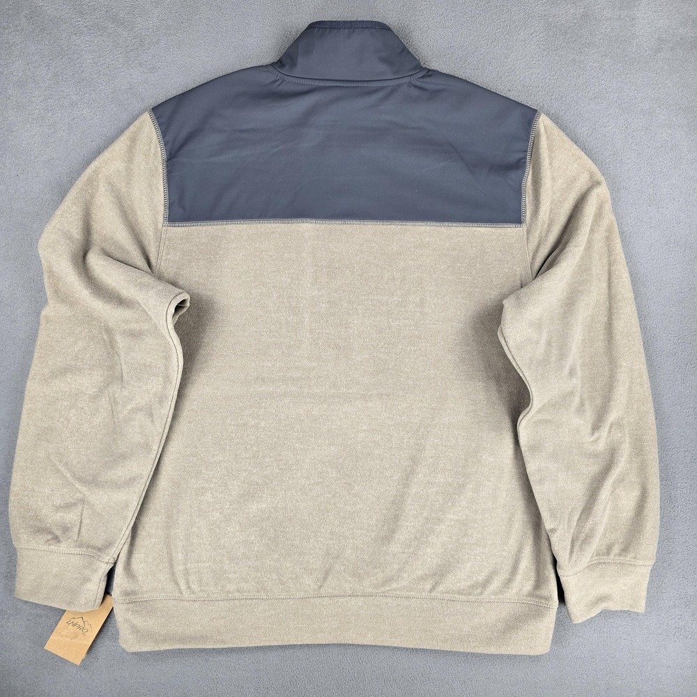 Unipro Trek Sweater Mens XL Grey Mauve Heather Half Zip QwickDry Pullover - Picture 3 of 13